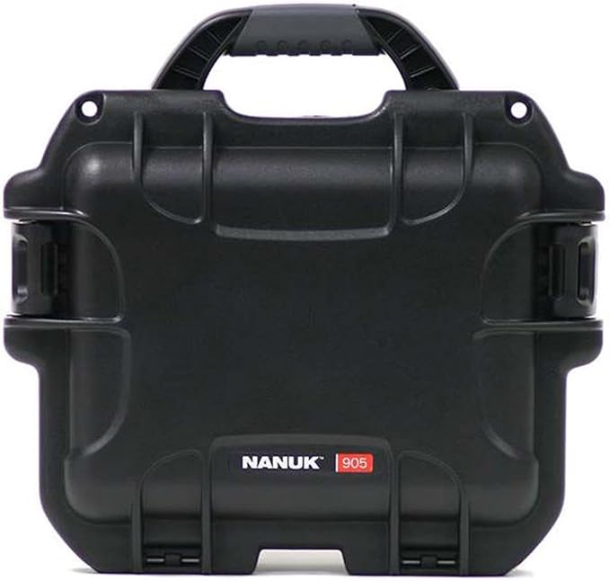 NANUK Small Series 905 Lightweight NK-7 Resin Waterproof Protective Case with Foam for Point & Shoot Camera or Binoculars, Black