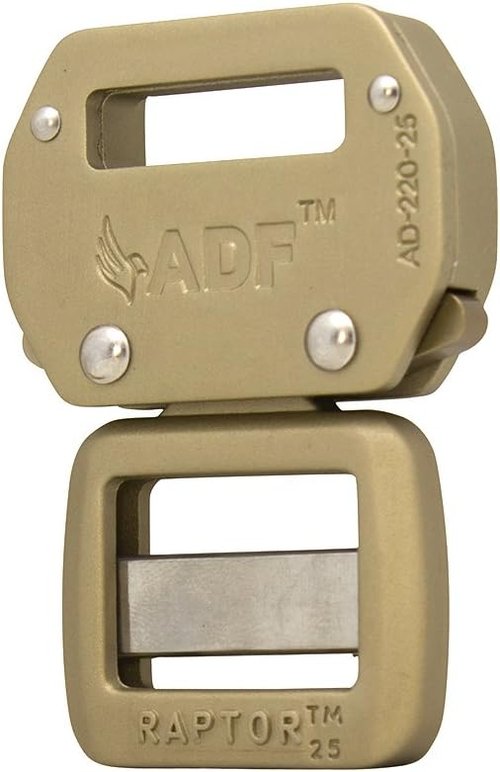 Aluminum Belt Buckle - Coyote Brown - Raptor II Tactical Military Police Aluminum Quick Release 1" Belt Buckle