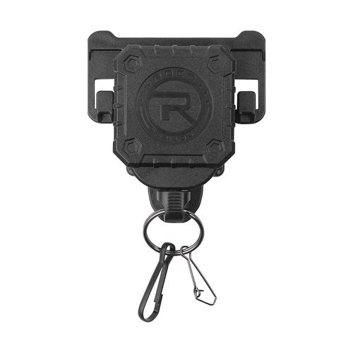 Military Tactical Gear Retractor, Molle Tactical Gear Tether, and a Retractable Key/Multi-Tools Holder (Black)