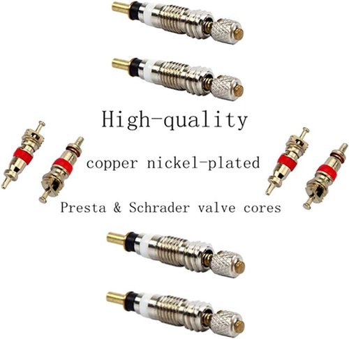 36Pcs Valve Core Remover Tool Kit Bike and Car Valve Core Repair Tool with No-Leak Replacement Presta Valve core and Schrader Valve Core