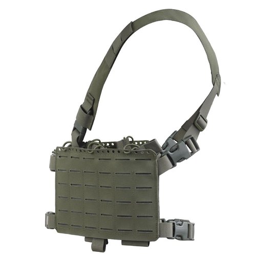 WoSporT Tactical Chest Pack,Placard Split Front Chest Rig MOLLE System Magazine Pouch