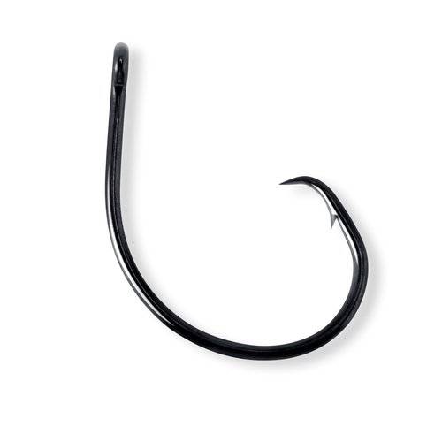 Dr.Fish 30 Pack in-line Circle Hooks 1X Strong Freshwater&Saltwater Fishing Hooks Non-Offset Wide Gap Light Wire Bass, Catfish, Striper #1