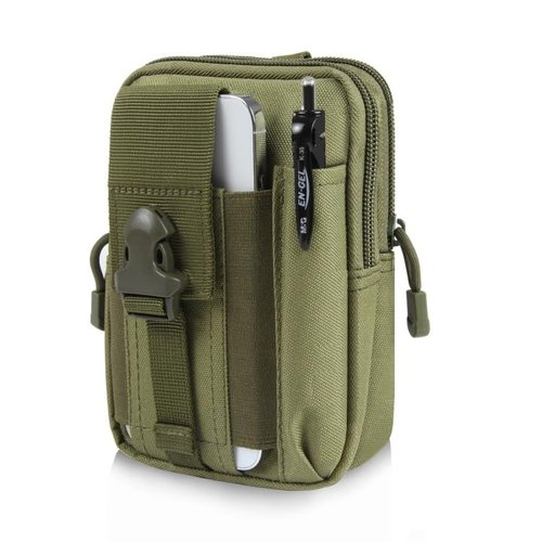 Tactical Molle EDC Waist Pouch Compact Bag, Multi-Purpose Utility Tactical Pouch Belt Cell Phone Holder for Workout Hiking Camping Outdoor Tear