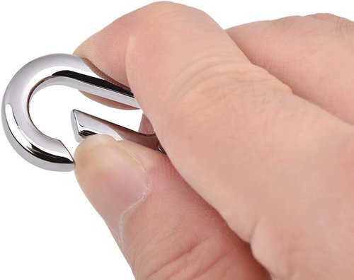 DS. DISTINCTIVE STYLE Carabiner Clip Keyring Stainless Steel Keychain with Snap Hook Quick Release Key Rings