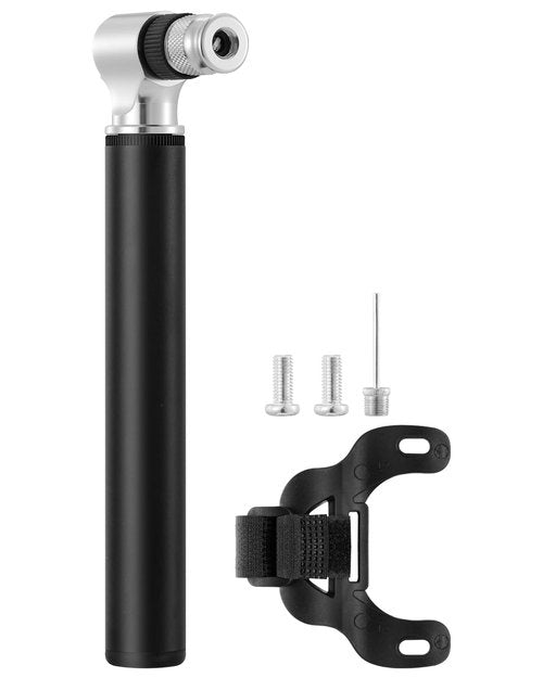 Mini Bike Pump 300 PSI High Pressure, Portable Hand Pump for Bicycle Tires - Dual Valve Compatible with Presta & Schrader, MTB Suspension Pump for Fork/Rear Shock, Compact Frame Pump