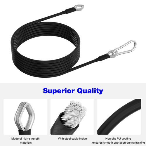 39 Inches Fitness Pulley Cable Rope for Total Gym Machine Pulley Rope, Home Gym Cable Pulley System replacement 5mm Heavy Gym Duty Pulley Cable 1000, 1500, 2000, 3000, XLS pulley pull rope - 2 Pack