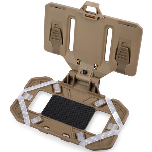 WYNEX Tactical Plate Carrier Phone Mount Molle Vest Accessories Cell Phone Chest Holder for Screen Size 4.7"-6.7",Khaki