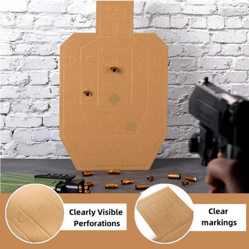 Covzoe 20 Pieces Shooting Cardboard Targets, 30 x 18 Inches Competition Torso Target, Shooting Range Practice Tactical Target, Paper Silhouette Shooting Target for Rifle Gun Pistol