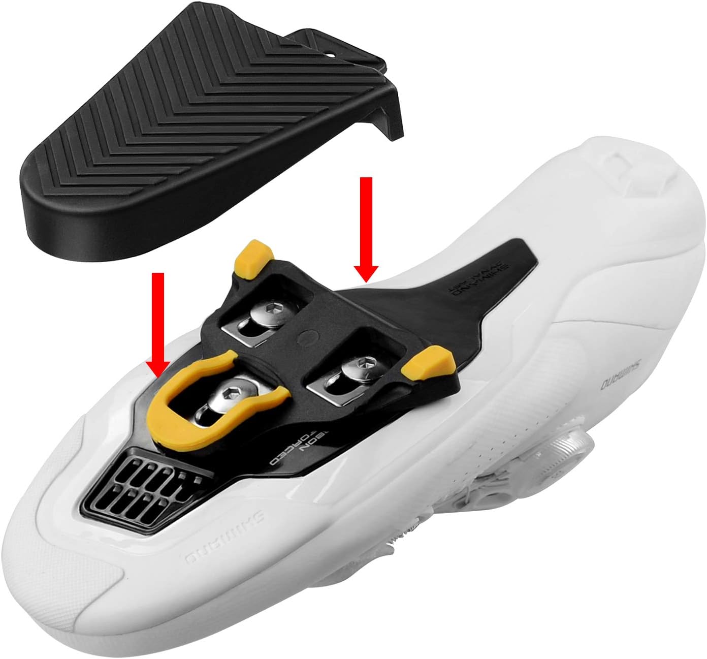 Thinvik Bike Cleat Rubber Cover Set - Bike Cleats with Covers for Shimano SPD-SL Cleats (Only Work for SH10 SH11 SH12 Road Bike Cleats)