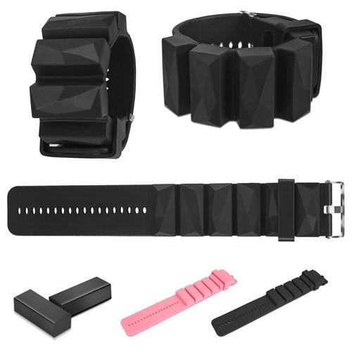 LuxVeno Wearable Wrist and Ankle Weights -1 lb set of 2, Ankle Weights for Women and Men, Wrist Weights for Pilates, Yoga and Walking Exercise, Office Workout and Home Gym Equipment. Adjustable Wristband and Bracelet for Hand, Leg, Wrist and Ankle (Black)
