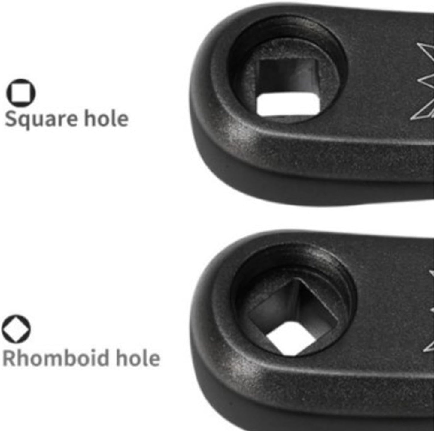VGEBY Bike Crank Arm, Mountain Bike Aluminum Alloy Left Hand Crank Arm Horizontal Square Taper(Black-Rhombic Hole) Bike Crank Arm Crank Arm 170Mm Diamond