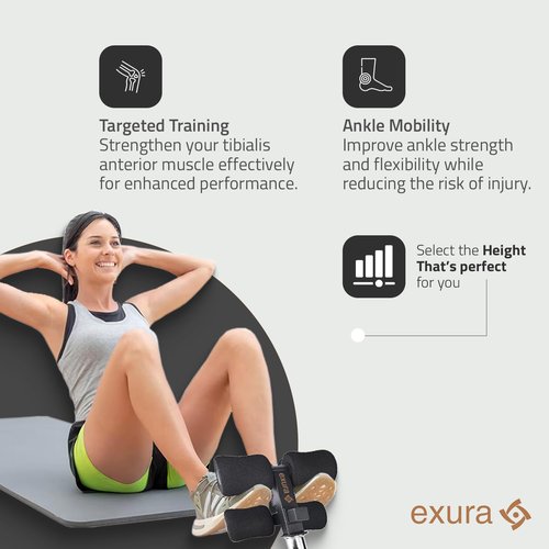 Exura Tib Bar Adjustable Fits Both 2 And 1 Inch Plates, Premium Quality Tibialis Trainer, Calf Raise, Tibialis Bar, Ben Atg Equipment, Atg Tib, Tibialis Raise, Calf Trainer