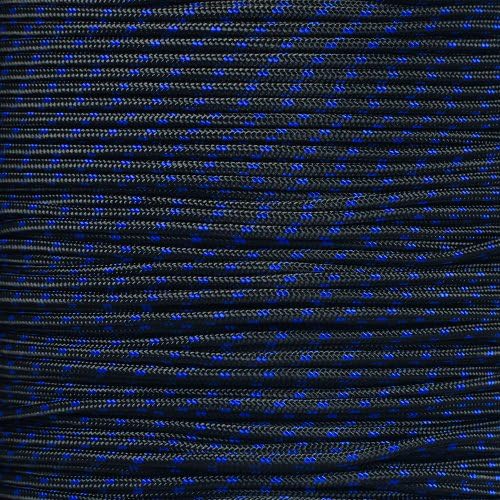 PARACORD PLANET | 275 LB Paracord Breaking Strength Tactical 5-Strand 3/32” (2.38) Thickness Parachute Cord Rope | 100 FT Hanks - Black