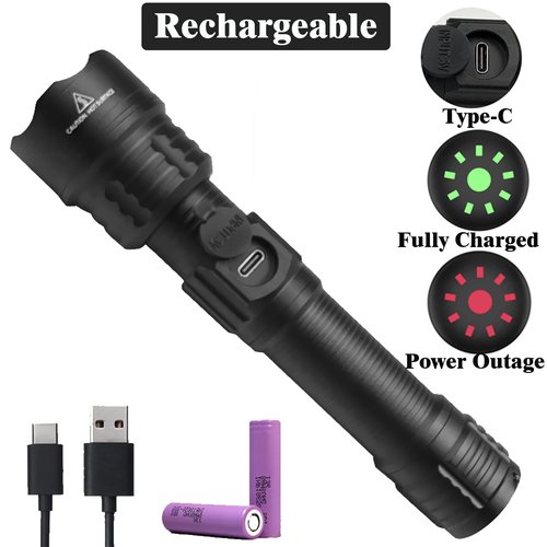 I0DO Green Light for Hunting Hog Green Flashlight,Red,Blue,White 4 in 1 Light for Coyote,Hog,Coon,Predator,Varmint,Sniper,Scope,Hunting Lights (Hog Green Light)