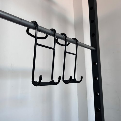 KORIKAHM Dumbbell Spotter Hooks Pair,Heavy Duty Steel Dumbbell Hooks Safety Connector for Barbell Bench Press Workout