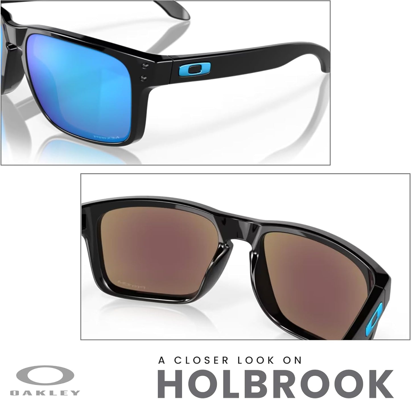 OAKLEY Holbrook OO9102 Square Sunglasses for Men+ Bundle Accessory Leash Kit, Microfiber Pouch