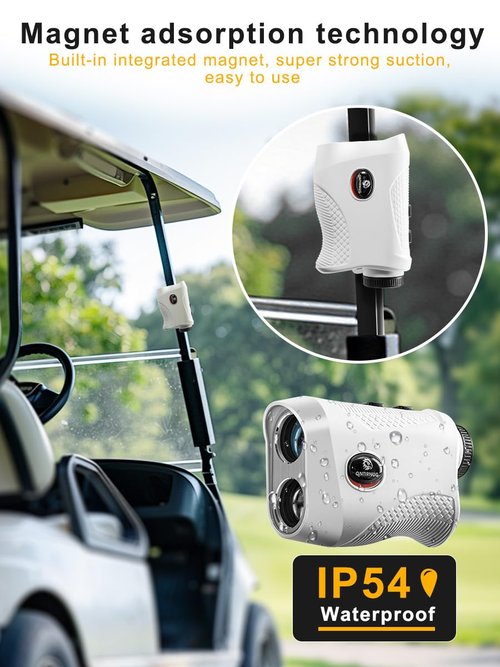 Golf 1200 Yards Laser Rangefinder with Slope and Pin Lock Vibration Mode Continuous Scan 7X Magnification Range Finder with Rechargeable Battery,High-Precision Flag