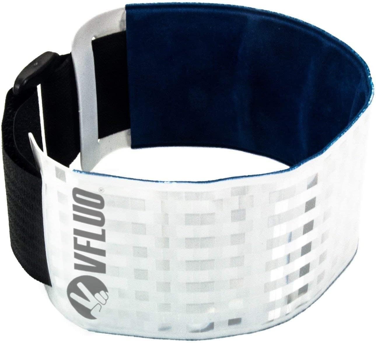 VFLUO - Reflective + reflective Adjustable & Elastic Motorcycle Armband for Motorcycle Jacket, Scooter, Bicycle, Pedestrian - High Visibility - Resistance & Support