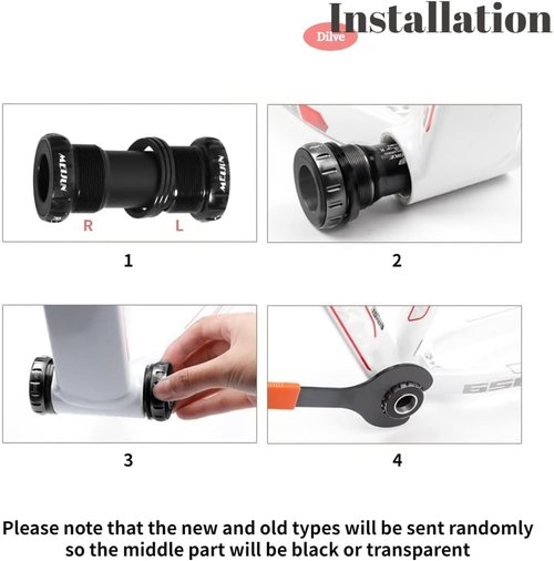 Bottom Bracket, Aluminum Alloy Crankset for Bike (Red)