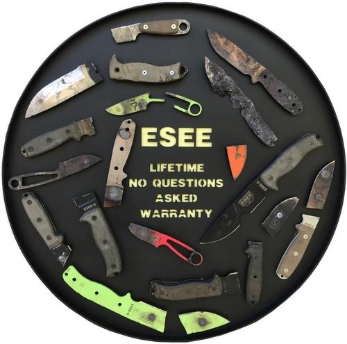 ESEE LS-P-E Laser Strike Black, Micarta Handle, Black Kydex Sheath