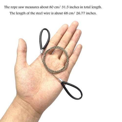 Wire Saw Camping Saw Stainless Steel Cable Saw Hand Pocket String Rope Saw Emergency Survival Outdoor Cutting Tool 5 PCS for Cutting Wood Plastic Hiking Camping Hunting