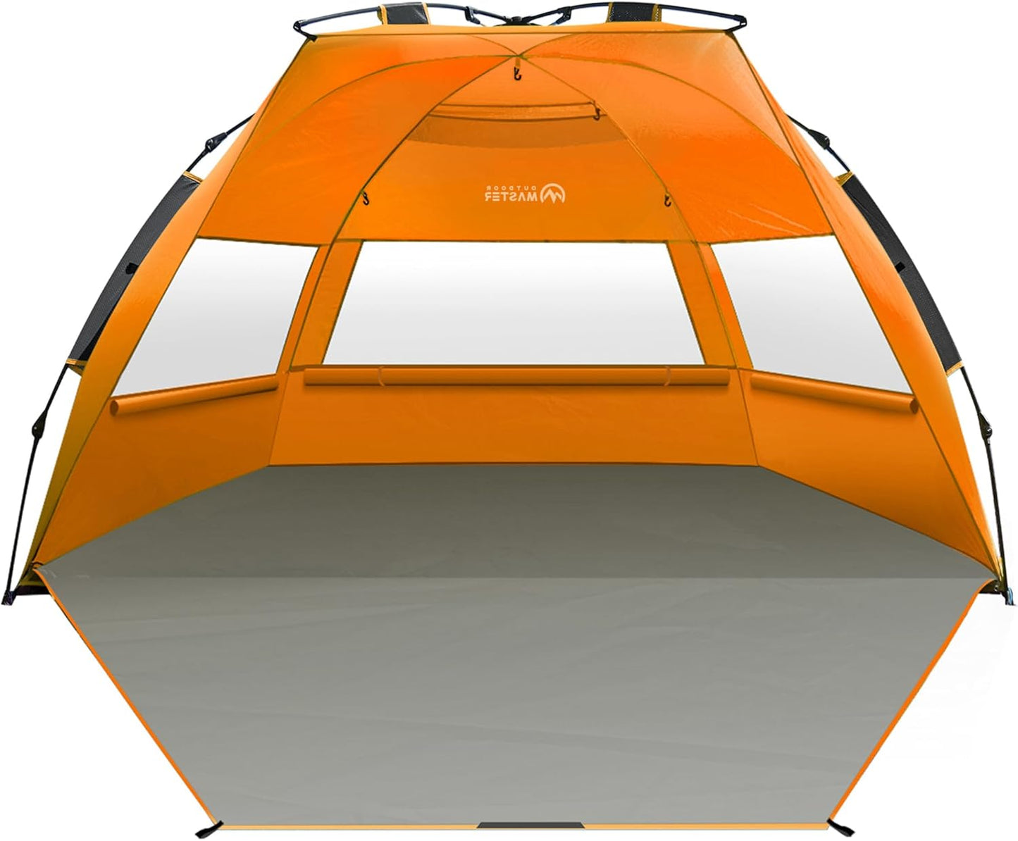 OutdoorMaster Beach Tent Sun Shelter for 3-4 Person, Pop Up Beach Tent Easy Setup with Sandbags, Portable Sun Shade Canopy with Carrying Bag for Beach & Outdoor, UPF50+ UV Protection, Family Size