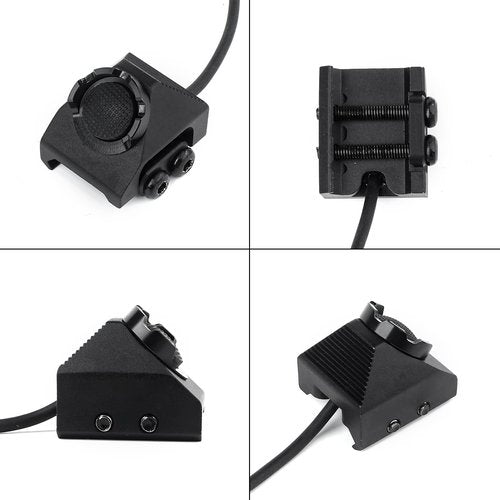 rdzzwxw Remote Pressure Switch with 2.5mm Plug for PEQ DBAL NGAL Airsoft Laser Sight, Aluminium Alloy Tactical Light Switch Mount for 20mm Picatinny Rail