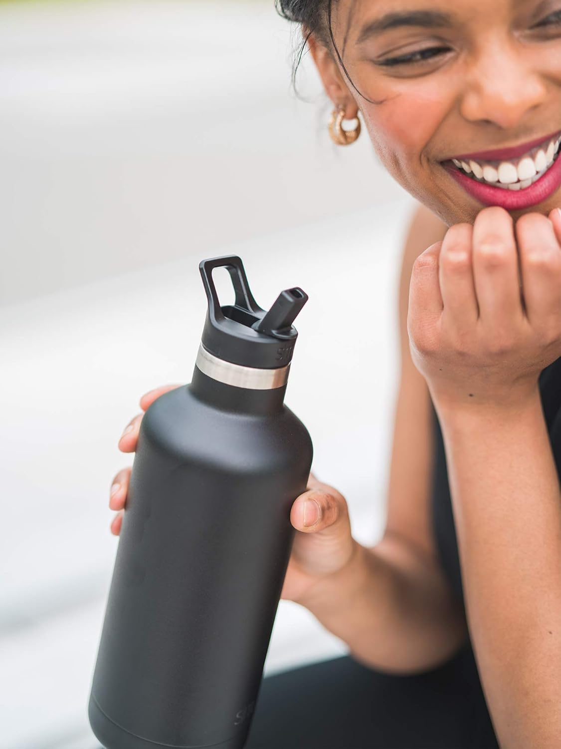 Simple Modern Ascent Chug Lid - Fits All Ascent and Hydro Flask Standard Mouth Water Bottle Sizes - Leak Proof, Double Wall Insulated - Deep Ocean