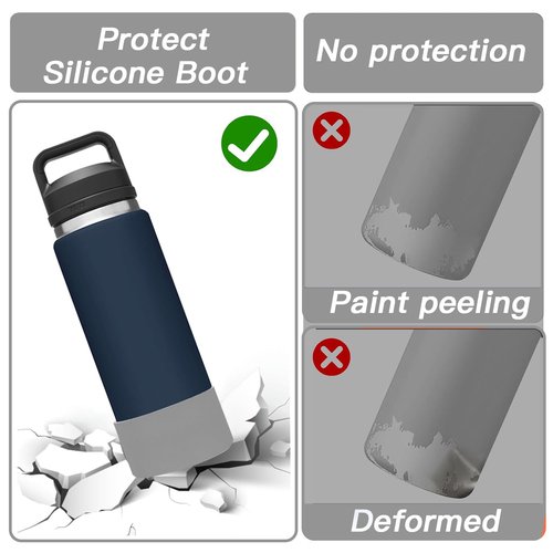 UWSTE 2Pcs Silicone Boot for YETI Rambler 26oz Bottle, Anti-Slip Sleeve Bottom Protector Accessories for YETI Rambler 26oz, BPA Free Silicone