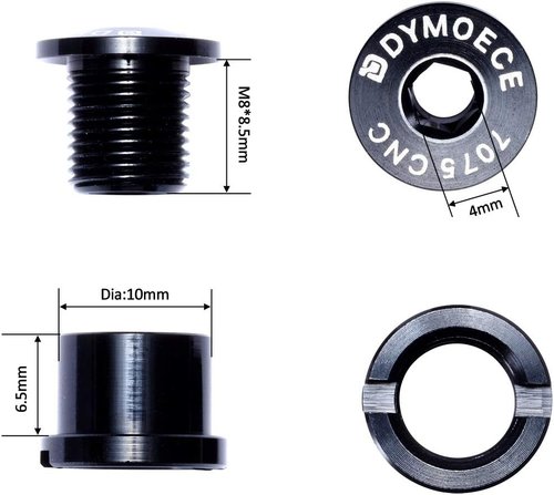 7075 Aluminum Alloy Double Chainring Bolts for Road MTB Bicycle M8 Crankset