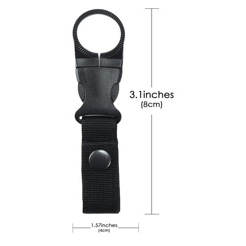 JANKOW Hanging Bottle Buckle Clip Carabiner, Portable Mineral Water Bottle Ring Holder for Backpack Belt, Outdoor Camping Hiking, Traveling
