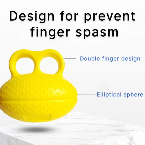 Hand Grip Strength Trainer,Finger Exerciser Balls for Hand Therapy,Stress Relief Balls for Adults(Yellow)
