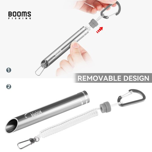 Booms Fishing Tube Coiled Lanyard: T09 Retractable Fishing Lanyard - 2PCS Gray Tool Coil Lanyard for Fly Fishing,Kayak Fishing, Camping, Backpacking or Other Outdoor Activities or Daily Use