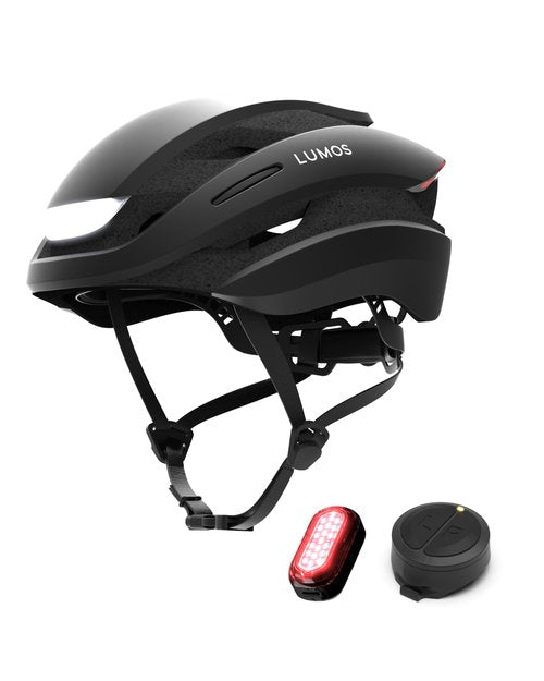 Lumos Ultra Helmet(Charcoal Black,Non-MIPS,Size M-L) & Firefly Mini Bike Light