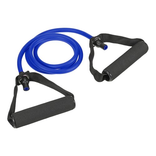 PATIKIL 25Lbs Resistance Bands, Single Exercise Bands with Foam Handles Working Out Stretch Bands for Home Workouts Gym Physical Fitness Yoga, Blue