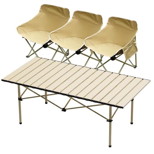 HEIVGZEIV Portable Camping Table, Folding Design