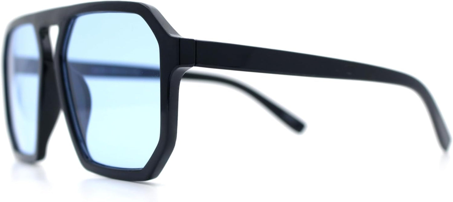 SA106 Mens Octagon Geometric Plastic Racer Mob Pilots Sunglasses