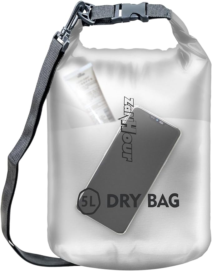 Waterproof Dry Bag - Roll Top Transparent Storage Bag,2L/5L/10L/20L,Suitable for Traveling, Swimming, Kayaking, Camping, Fishing, Rainy Day Trips