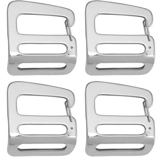 LUORNG 4PCS Adjustable Webbing G Strap Hook with Spring Stainless Steel Push Door Silver 25mm/1in Bags Luggage Hardware Accessories Rustproof Tensile Climbing Buckle Backpack Handbag Buckle