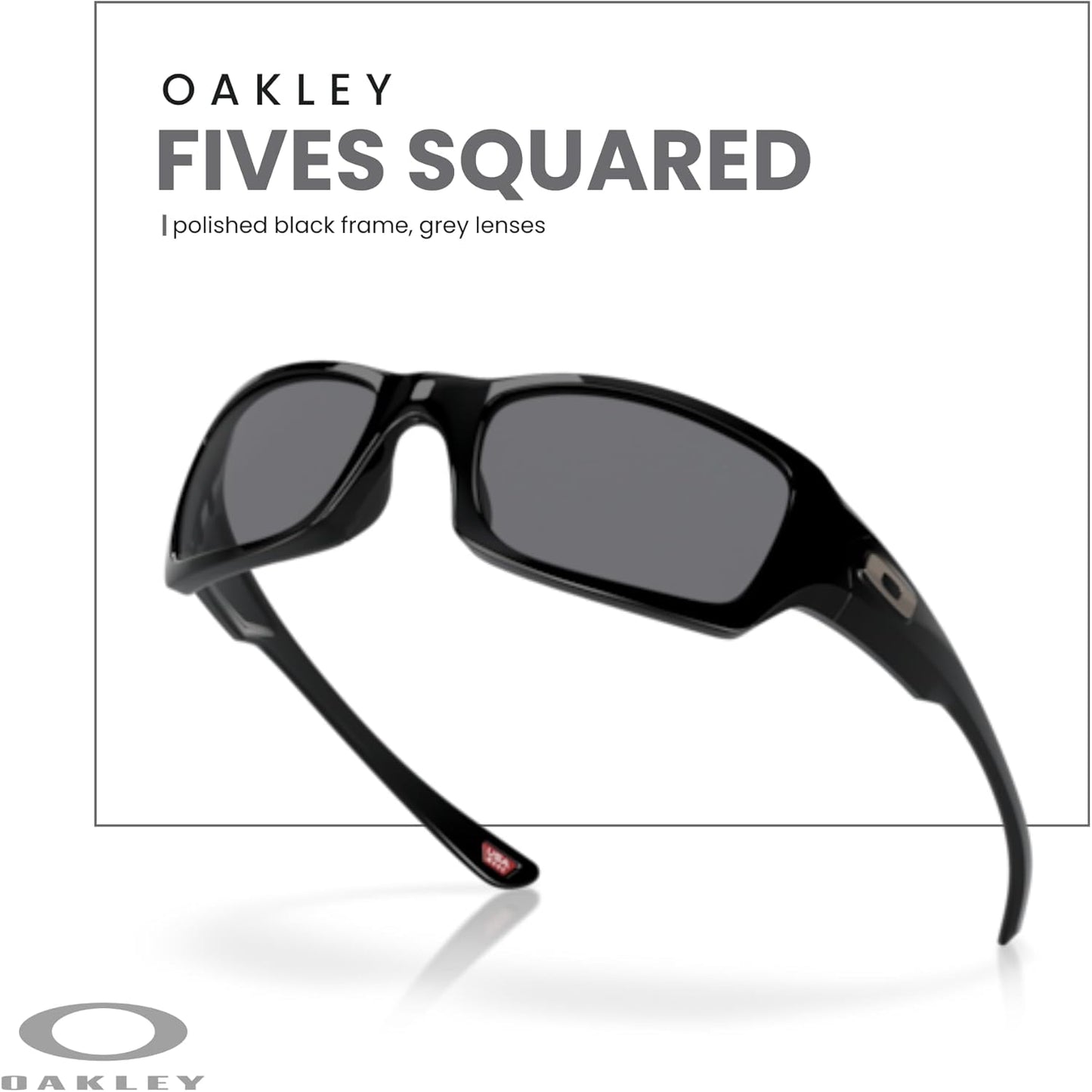 OAKLEY Fives Squared OO9238 Sunglasses For Men + BUNDLE Leash+ Bundle Accessory Leash Kit, Microfiber Pouch