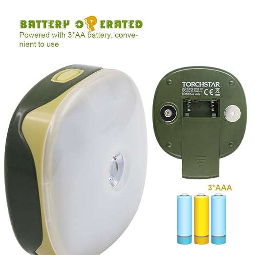 Battery Powered Portable LED Camping Lantern, 5 Work Modes LED Camping Light w/Magnet & Detachable Magnetic Strap for Tent, Hiking, Fishing, Working, Traveling, Adventures, Emergency Night Lighting