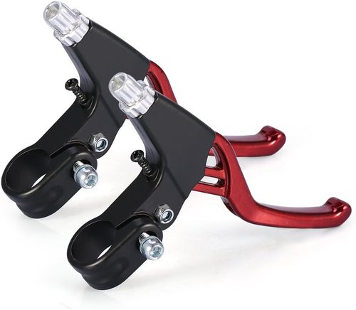 DISIWENE 1 Pair Bicycle Brake Lever, V-Brake Handlebar Aluminium Alloy Bike Brake Handle Universal 2.2cm for Most Bicycle, Road Bike, Mountain Bike (Black)