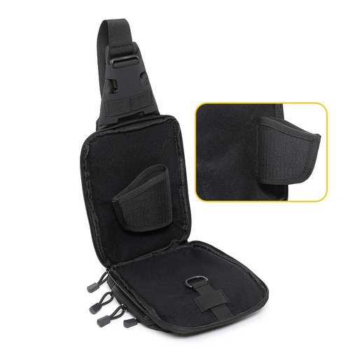 Vdones CCW Concealed Carry Chest Bag with Gun Holster, AdjustableTactical Sling Bag for Men, Crossbody EDC Gun Carry Bag for Handguns