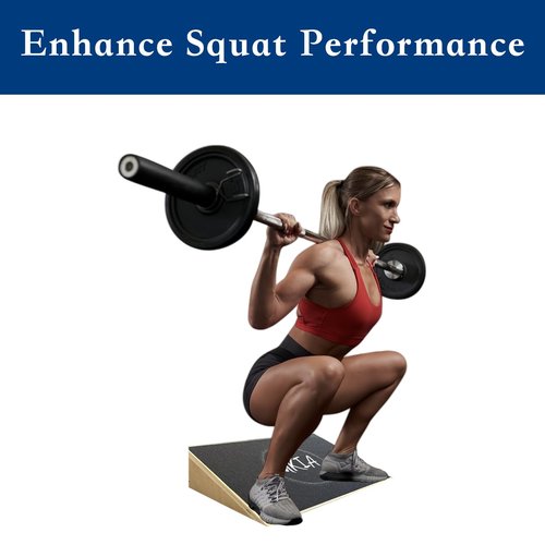 UKIA Slant Board for Squats - Slant Board Squat Wedge for Calf Stretching - Non-Slip 25 Degree Incline Knees Over Toes Weightlifting Equipment to Improve Athletic Performance