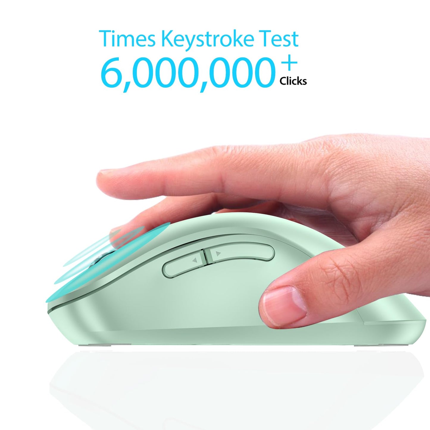 memzuoix 2.4G Wireless Mouse, 1400 DPI Mobile Optical Cordless Mouse with USB Receiver, Portable Computer Mice for Laptop, PC, Desktop, MacBook, 5 Buttons, Red