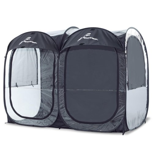 Sportneer Sports Tent, 2-4 Person Instant Pop Up Sports Tents - 92" x 46" x 63.5" Transparent Sport Shelter for Fishing, Camping, Sports Event - Easy Set Up & Tear Down