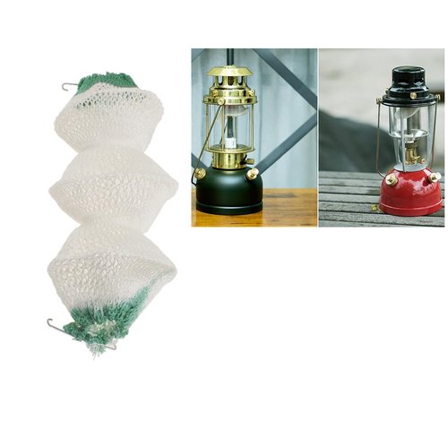 OZXNO Lantern Mantles Insta-Clip 2#95 Mantles 3-Layer Accordion Shape Gas Lamp/Lantern Mantles with 2 Install Clip (6pcs), White