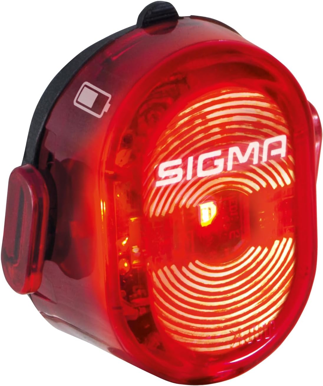 SIGMA Nugget II Flash Bicycle Taillight, Compact, Rechargeable, Easy Attachment to Seat Posts, Standard, High Power & High Power Flashing Modes, Tool Free Mounting, Side Visibility, IPX4 Splash Rated