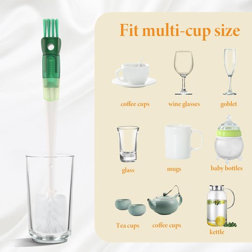 5 in 1 Water Bottle Brushes for Cleaning, Easily Cleans The Cup Mouth, Lid, Bottom, and Straw.Multifunctional Insulation Bottle Cleaning Tools, Home Kitchen Cleaning Tools