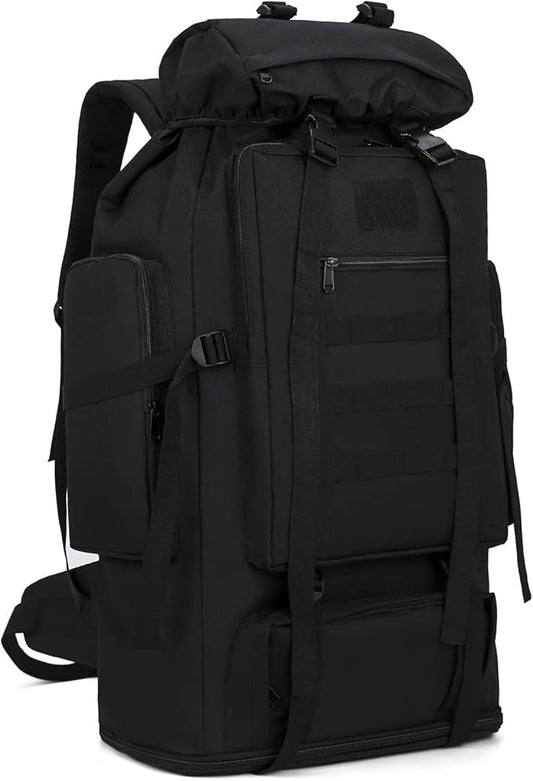 100L Tactical Military Backpack for Men - Waterproof Hiking & Hunting Pack with MOLLE System, Adjustable Suspension, Survival Gear Compartment - Outdoor Camping, Trekking Travel Backpack